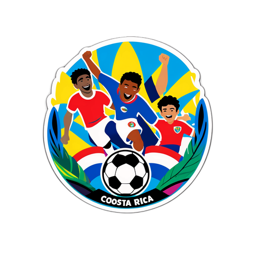 Tim Sepak Bola Nasional Costa Rica Merayakan Gol