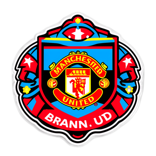 Stiker Lencana Berwarna untuk Penggemar Man Utd vs Brann