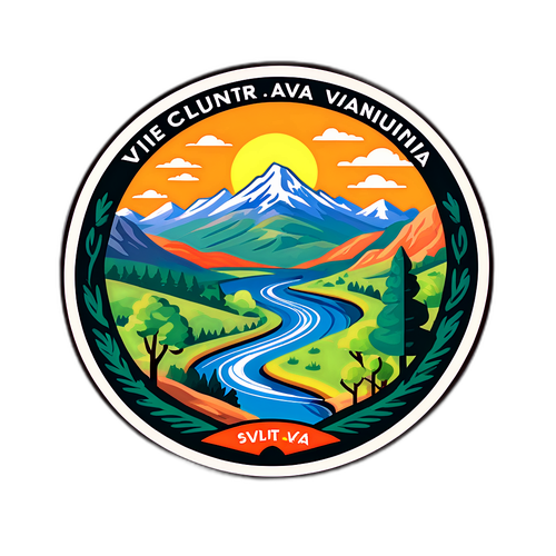 Enchanting Wise County Landscape Sticker