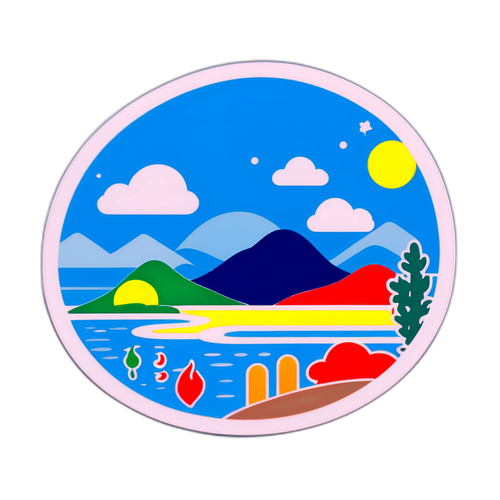 부산의 온도 변화를 반영한 스티커