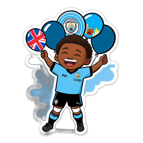 Fan Manchester City sărbătorind un gol