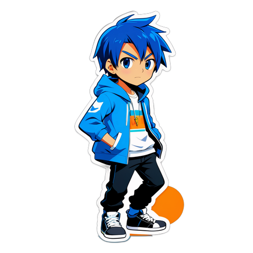 カジュアルな服装のキャラクター