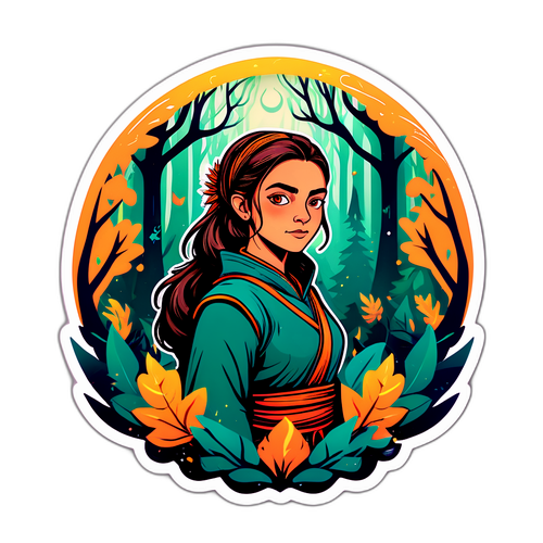 Stiker Arya Daru di Hutan Ajaib