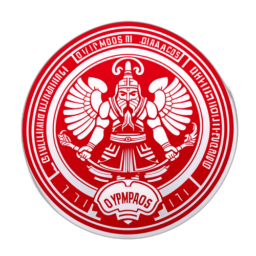 Sticker ya Olympiacos na Yetu za Mifano ya Ugiriki