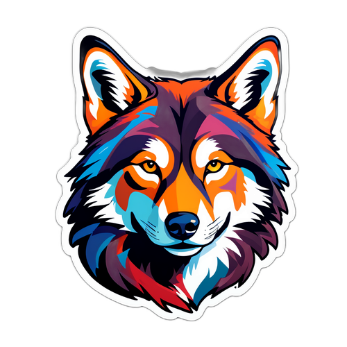 Fargerik Ulv Portrait