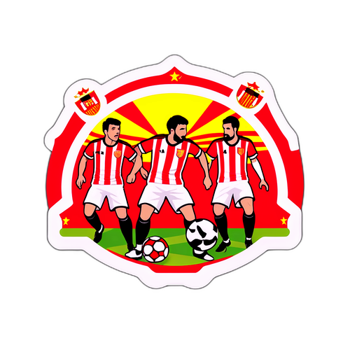 Girona-Barcelonas Fodbold Match Sticker