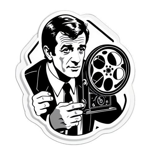 Nostalgická nálepka na počest Jeana-Paula Belmonda