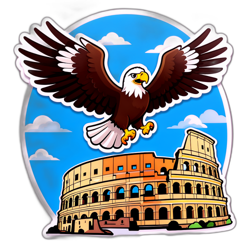 Wesoła naklejka tematyczna Lazio