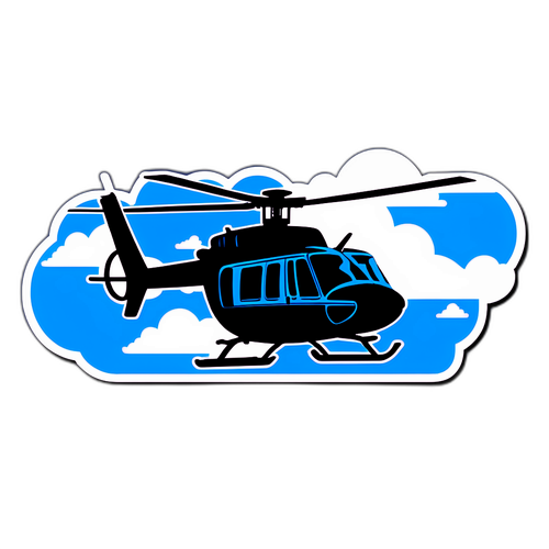 Sticker ya Helipad na Helikopta