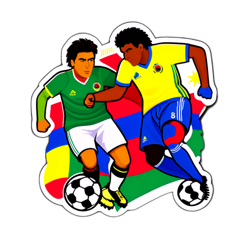 Pertarungan Sepak Bola Kolombia dan Bolivia