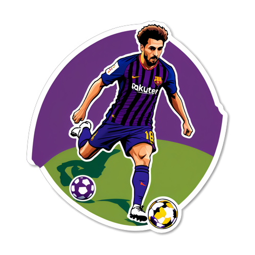 Nhãn dán cầu thủ Barcelona tại sân Valladolid