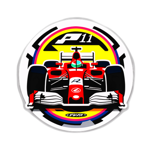 F1 레이싱 속도를 표현하는 스티커 디자인