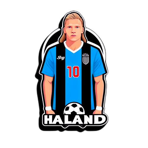 Minimalist naklejka z imieniem 'Haaland'