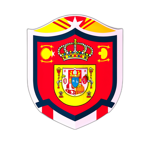 Fodboldmærke klistermærke: Spanien vs Tyrkiet