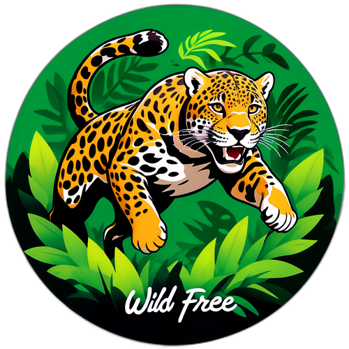 Jaguar sălbatic și liber