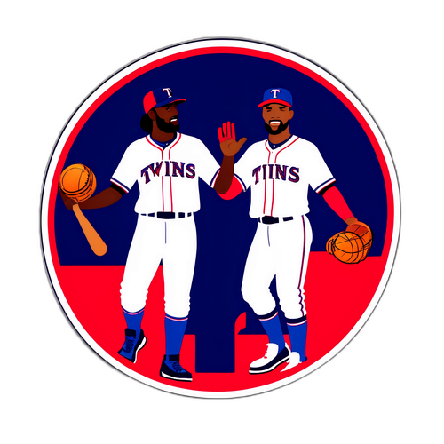 ツインズとレンジャーズの試合デザイン