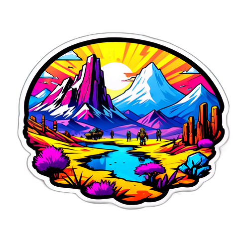 Peisaj fantastic inspirat din jocul Borderlands 4