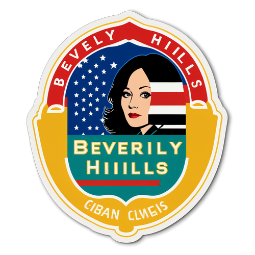 Reviva a Nostalgia: O Adesivo da Bandeira de Beverly Hills com a Silhueta de Shannen Doherty!