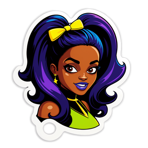 Chockerande Färgexplosion! Azealia Banks Sticker som Får Dig Att Tänka: En Must-Have för Kreativitet!