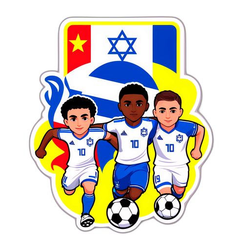 Stiker Sukan Pertandingan Israel dan Moldova