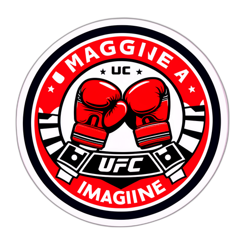 Autocollant UFC avec Gants de Boxe