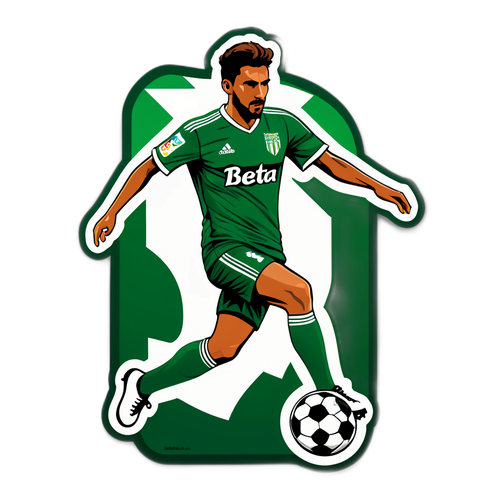Fotbollsspelare i Real Betis-tröja
