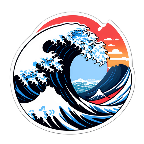 Tsunami Waarschuwing Sticker