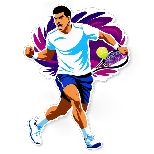 Sportlicher Aufkleber von Carlos Alcaraz