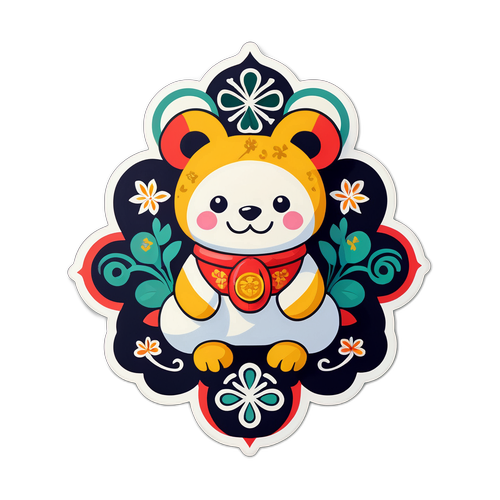 Wesoła Naklejka z Buksa na Szczęście