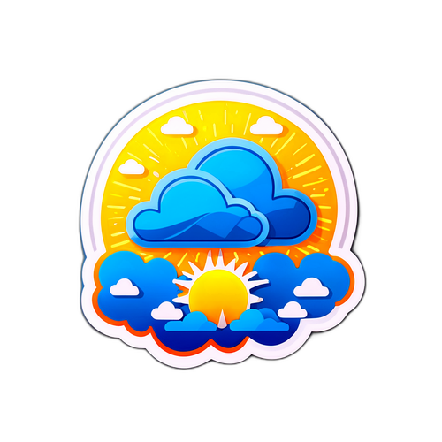 有趣的天氣貼紙