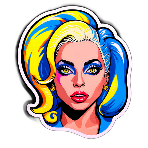 Obrazek w stylu pop-art z inspiracją Lady Gagi