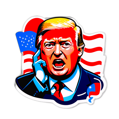 特朗普与普京电话交谈的贴纸