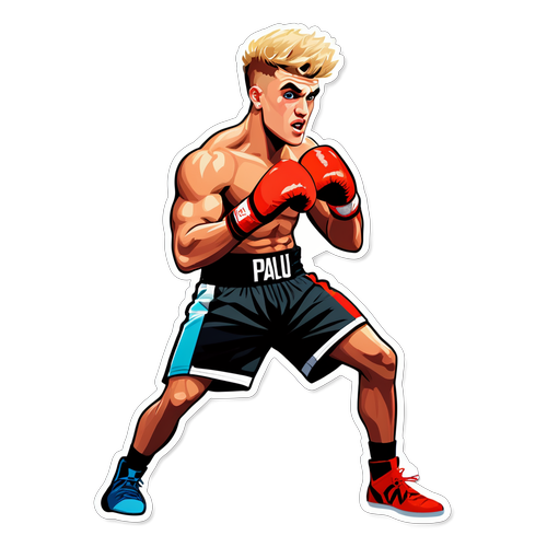 Energiczny Bokser Jake Paul! Na Co Czekać? Dekoracyjne Emotikonki i Tatuaże!