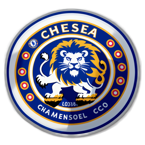 Stiker Chelsea FC dengan Emblem Singa