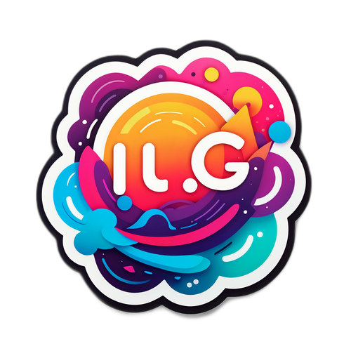Kolorowy sticker 'ig'