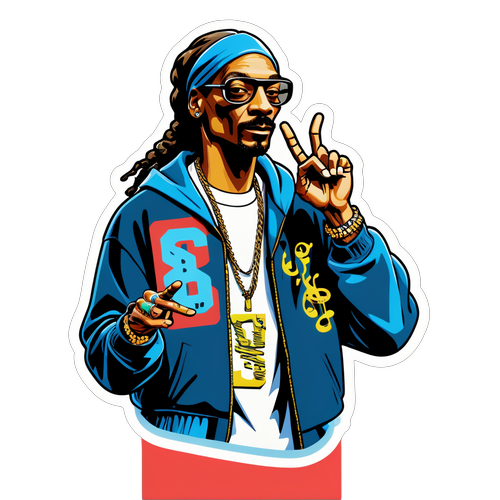 Hold Øje Med Snoop Dogg! Denne Lysende Sticker Fanger Hip-Hop Kulturen!