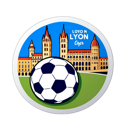 Sticker ter viering van de wedstrijd Lyon – Saint-Cyr Collonges