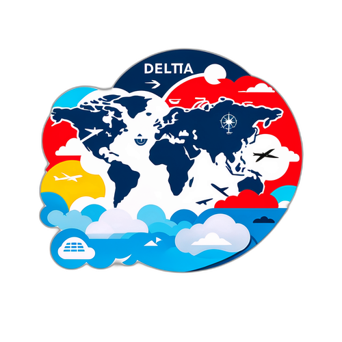 Delta'nın Yeni Uçuş Takvimini Tanıtan Sticker