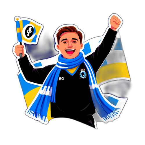 Οπαδός της Club Brugge Celebrating