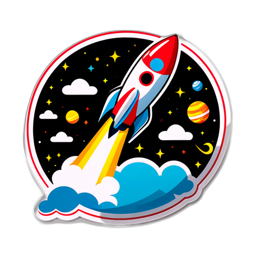 Foguete Espacial em Lançamento