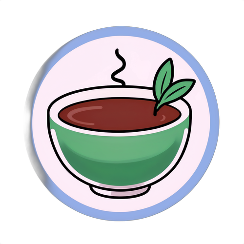 ウラセンケ流のお茶碗のラインアートステッカー