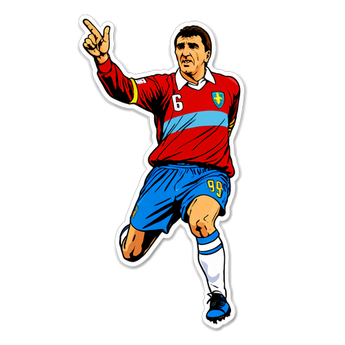 Sticker cu Gheorghe Hagi