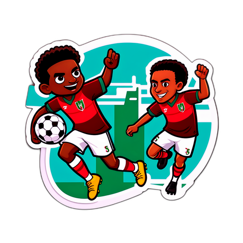 Autocollant humoristique de Fluminense et São Paulo en compétition