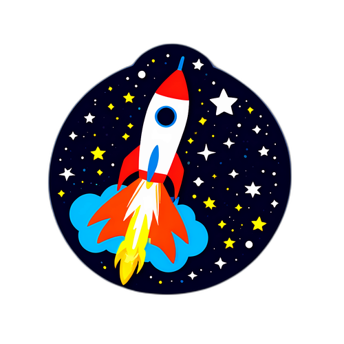 Горіхоподібна ракета, що піднімається в небо