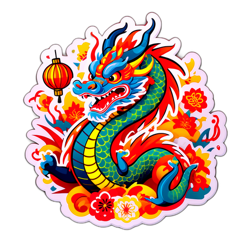 Stiker Ceria untuk Menyambut Tahun Baru Lunar