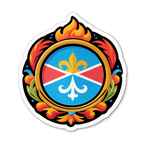 Vibrant Napoli-emblem med eldiga färger