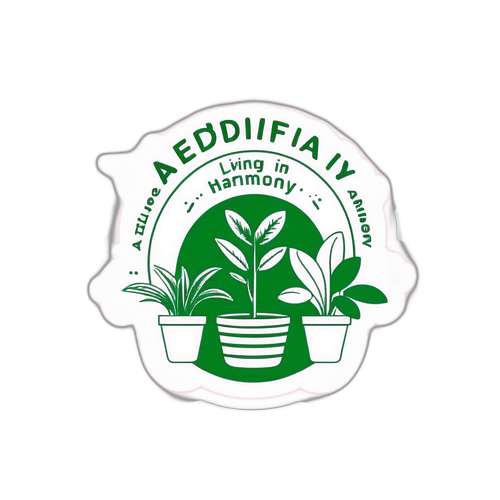 Sticker van een mooi appartement met planten