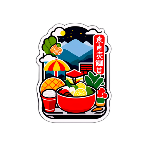 台灣夜市文化貼紙