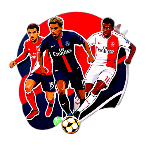 סצנה אנימטיבית של שחקני PSG מול מונאקו