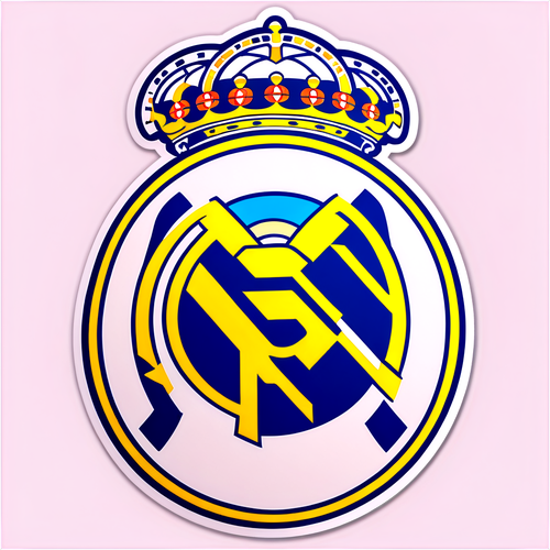 Ultimate Minimalism: The Real Madrid Crest Meets the Champions League Trophy – A Must-Have for Soccer Fans!